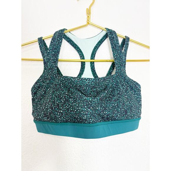 Lululemon Splendour Bra Size 6 Flashback Static Seamist Forage Teal Workout - Picture 7 of 10